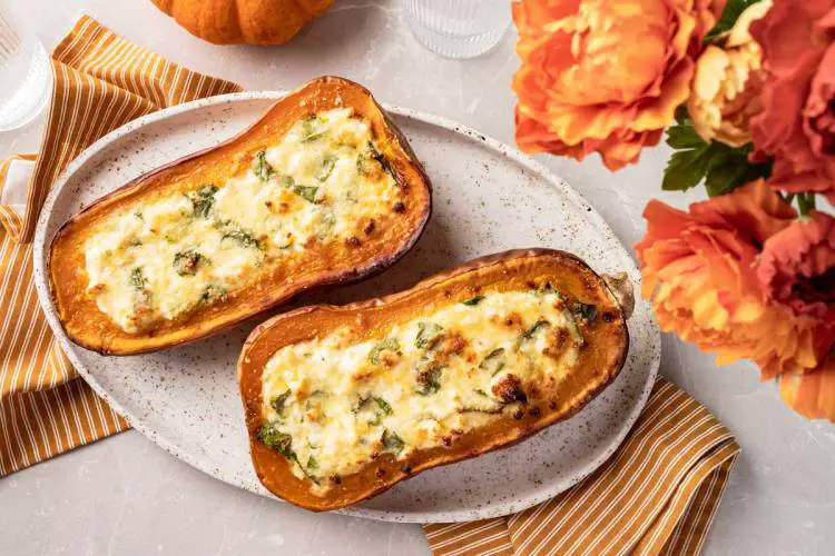 Gevulde pompoen uit de oven