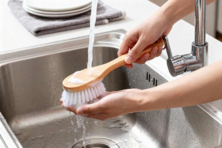 Afwasborstel schoonmaken