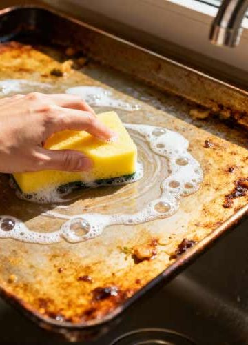 Bakplaat schoonmaken