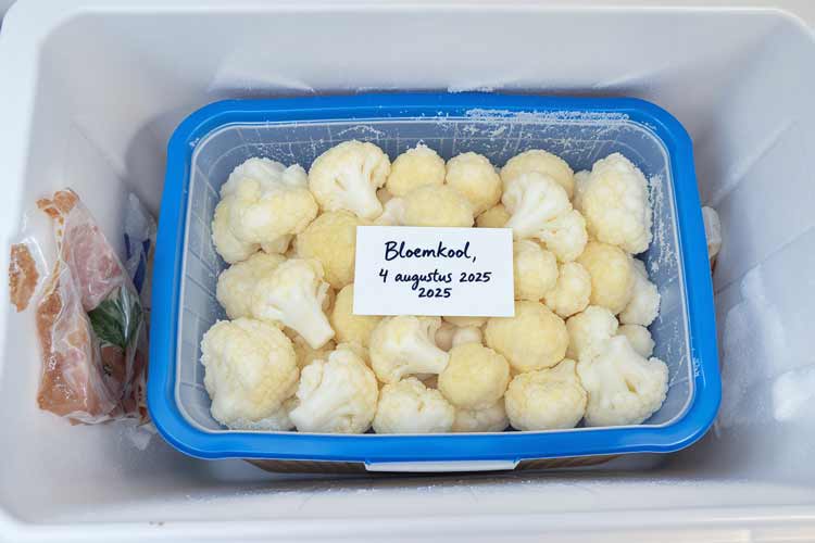 Bloemkool invriezen