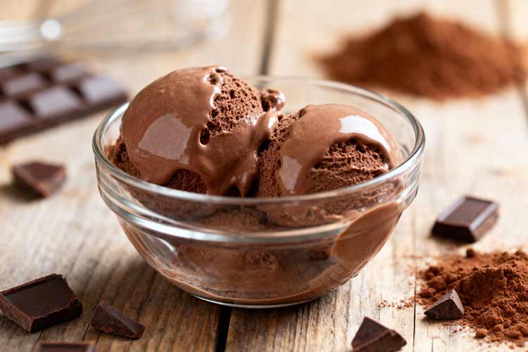 Chocolade ijs maken