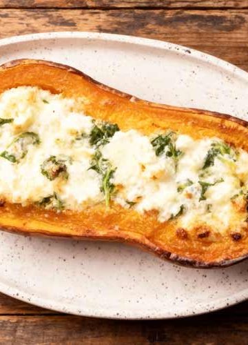 Gevulde pompoen uit de oven