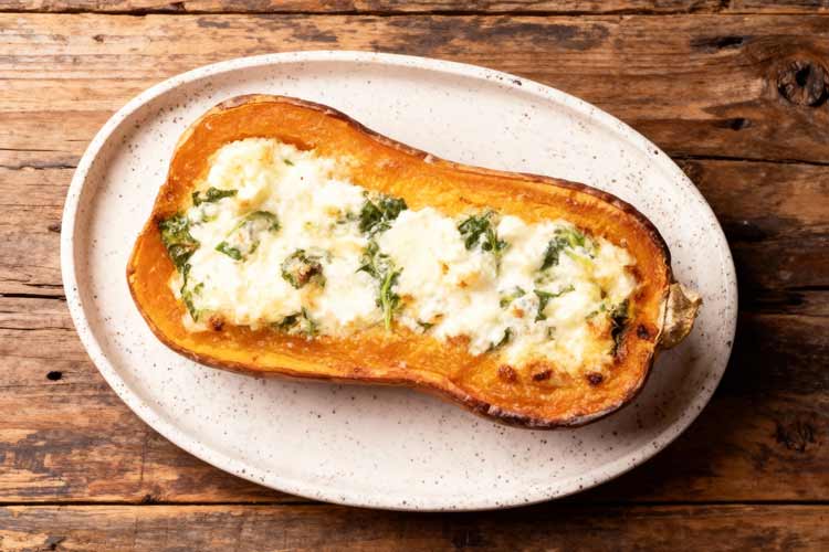 Gevulde pompoen uit de oven