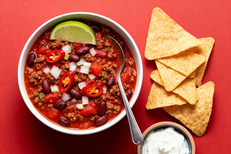 Hoeveel chili con carne per persoon?