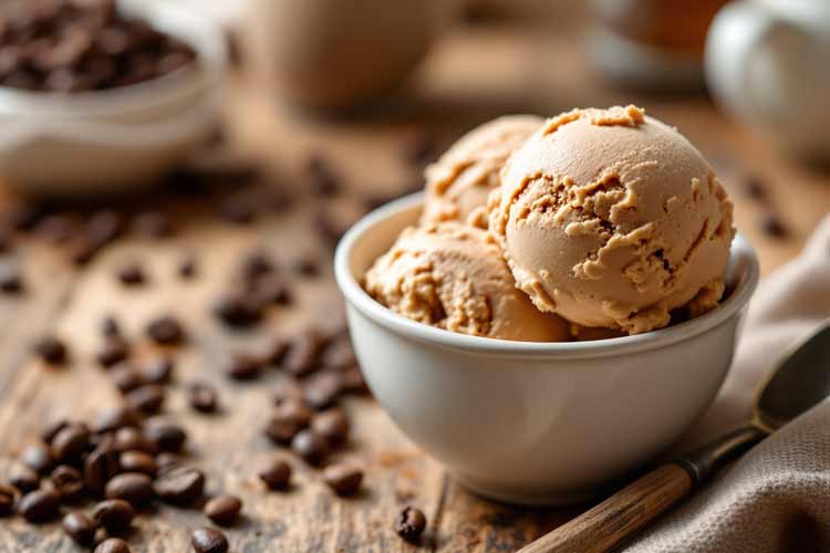 Koffie ijs maken