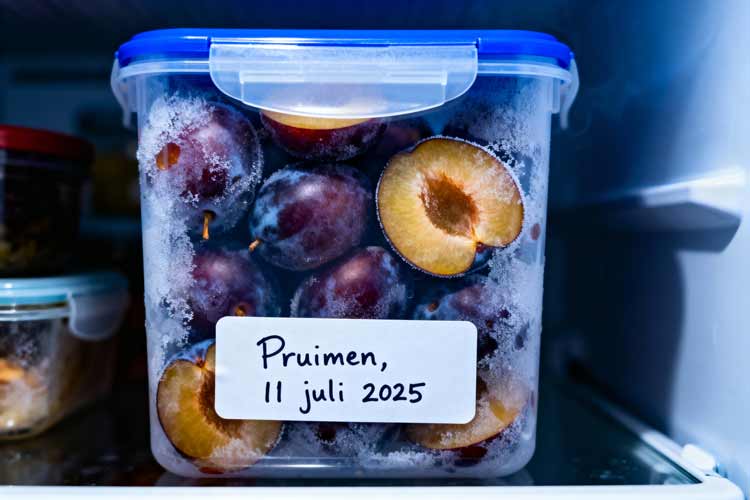 Pruimen invriezen