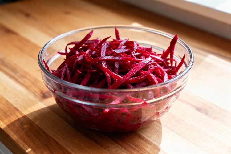 Rode bietjes opwarmen