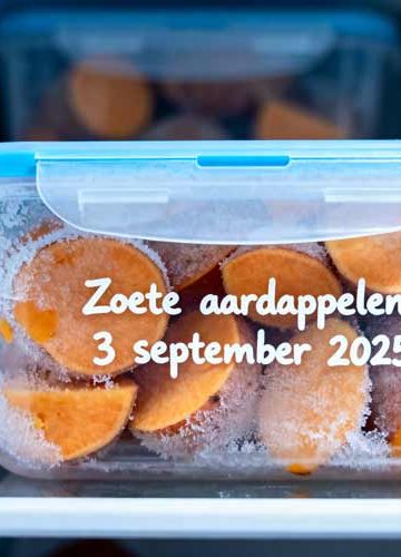 Zoete aardappel invriezen