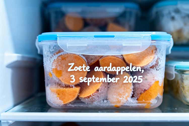 Zoete aardappel invriezen