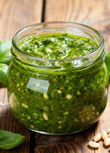 Pesto opwarmen