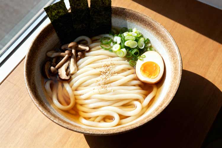 Udon noedels koken