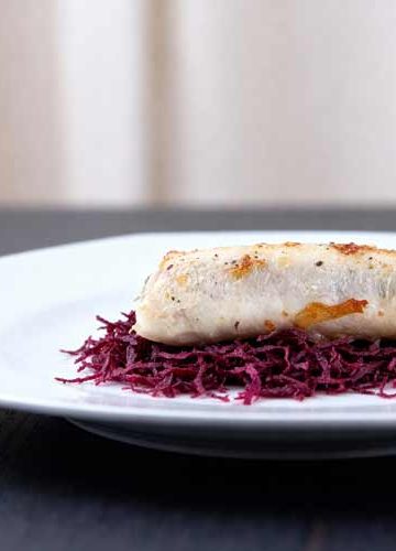 Visrollade bakken