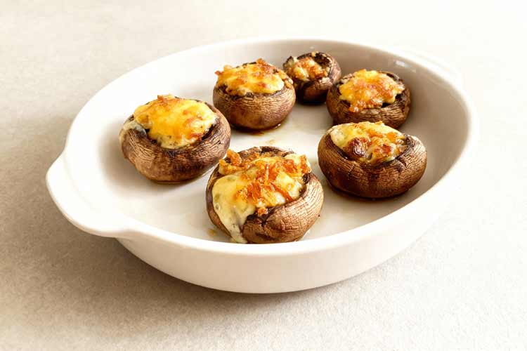 Gevulde champignons met kaas