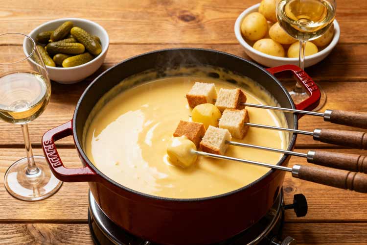 Kaasfondue opnieuw opwarmen