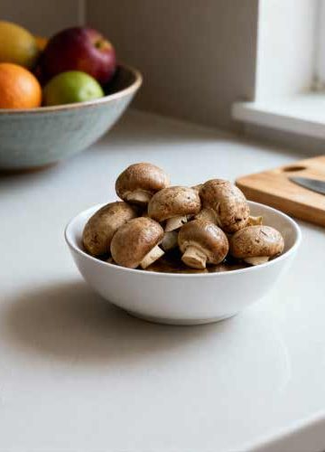 Kastanjechampignons bakken
