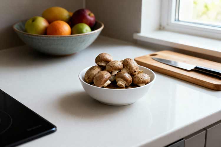 Kastanjechampignons bakken