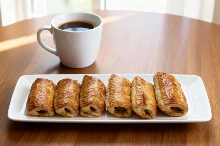 Saucijzenbroodje opwarmen