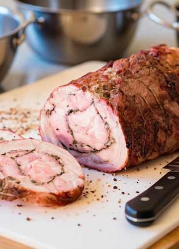 Varkensrollade bakken