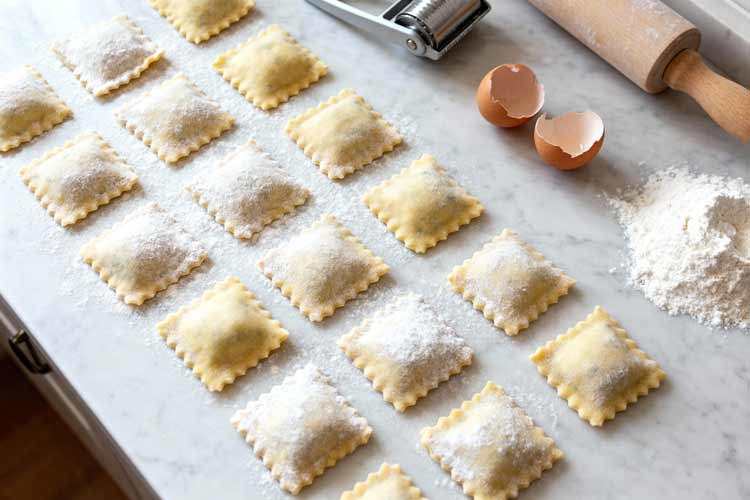 Verse ravioli koken