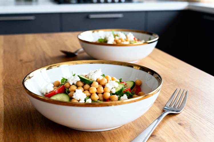 Kikkererwtensalade met feta