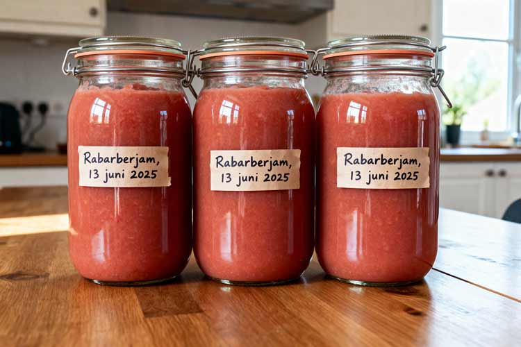 Rabarberjam maken